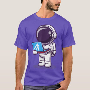 Astronaut buying ticket to the moon with ALGO Algo T-Shirt