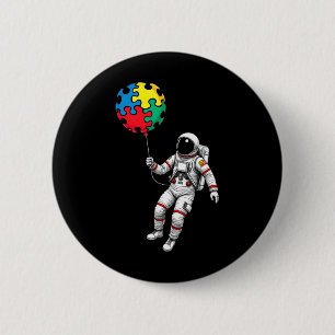 Astronaut Bylloon Autism Awareness Space Autistic 6 Cm Round Badge