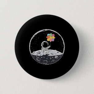 Astronaut Bylloon Autism Awareness Space Autistic 6 Cm Round Badge