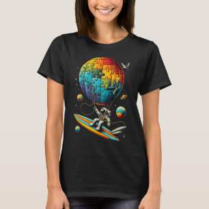 Astronaut Bylloon Autism Awareness Space Autistic T-Shirt