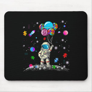 Astronaut Bylloon Puzzle Space Autism Awareness Fo Mouse Pad