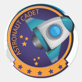 Astronaut Cadet Badge Classic Round Sticker