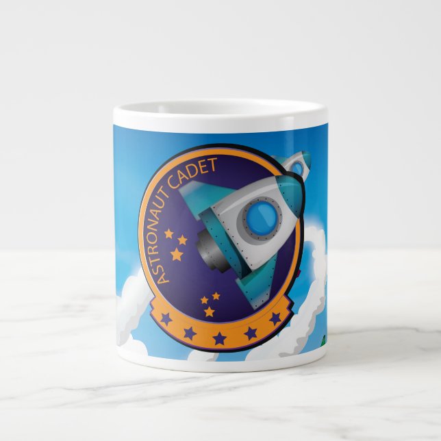 Astronaut Cadet Badge Large Coffee Mug (Front)
