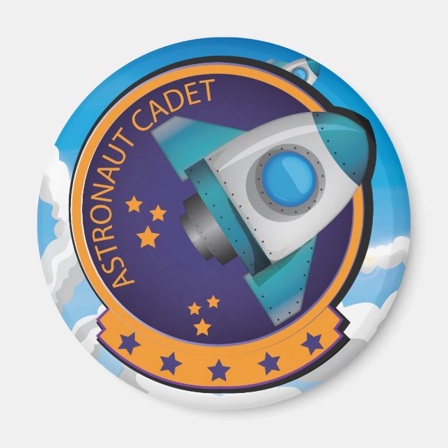 Astronaut Cadet Badge Magnet (Front)