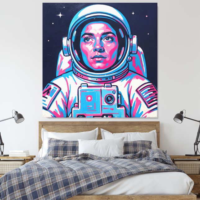ASTRONAUT CANVAS PRINT (Insitu(Bedroom))