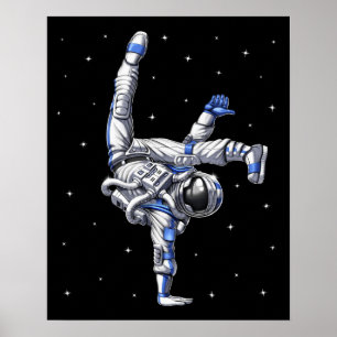 Astronaut Capoeira Dancer Poster