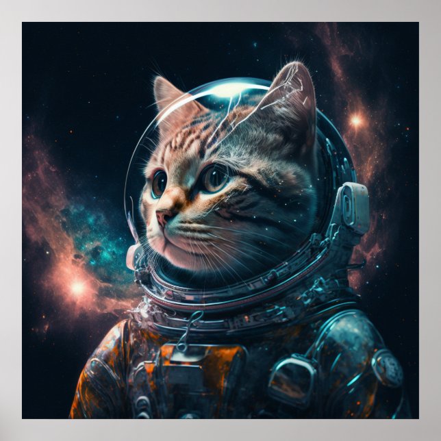 Astronaut cat 2 poster (Front)