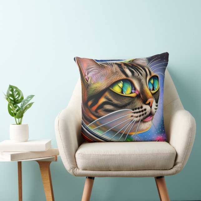 Astronaut Cat Artwork Cushion (Chair)