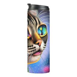 Astronaut Cat Artwork Thermal Tumbler