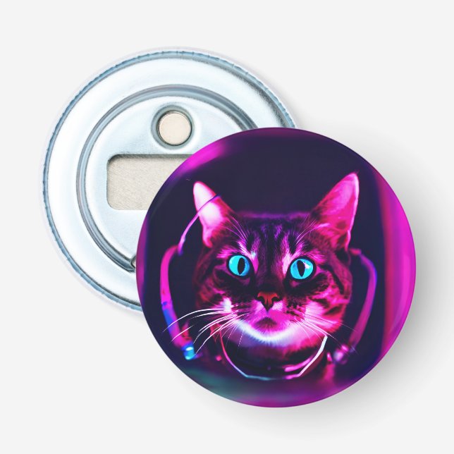 astronaut cat bottle opener (Front)