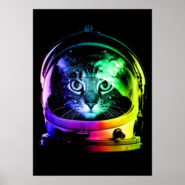 Astronaut Cat Classic Cat Lover Poster (Front)