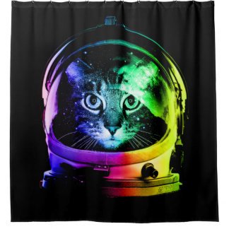 Astronaut Cat Classic Cat Lover Shower Curtain