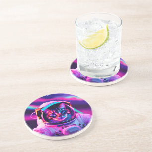 astronaut cat coaster