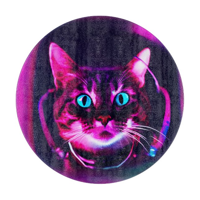 astronaut cat cutting board (Front)