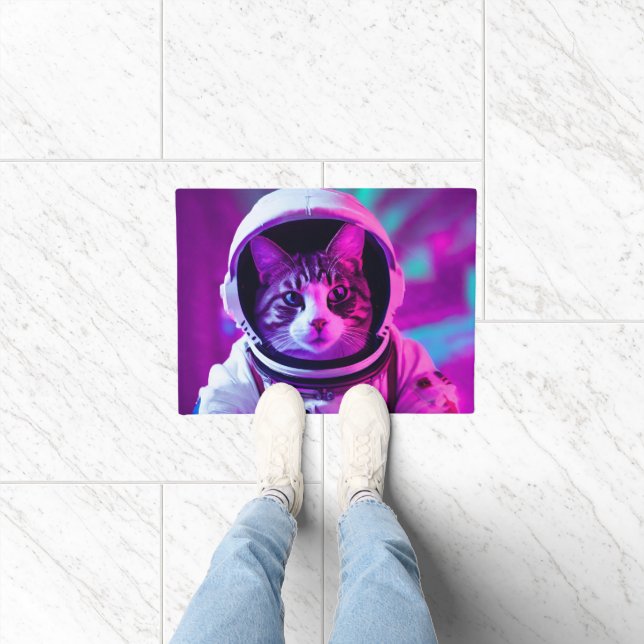 astronaut cat doormat (Indoor)
