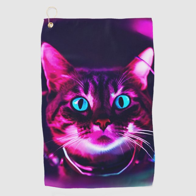 astronaut cat golf towel (Front)