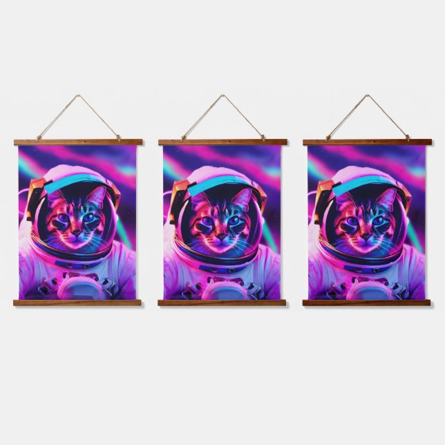 astronaut cat hanging tapestry (Triple)