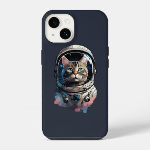 Astronaut Cat In Space Watercolor Art iPhone 14 Case