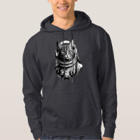 Astronaut Cat Ink Art