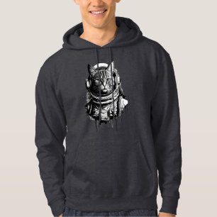 Astronaut Cat Ink Art Hoodie
