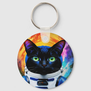 Astronaut cat keychain