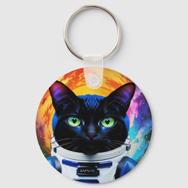 Astronaut cat keychain (Front)