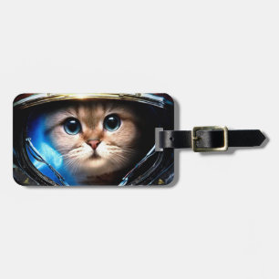 Astronaut Cat Luggage Tag