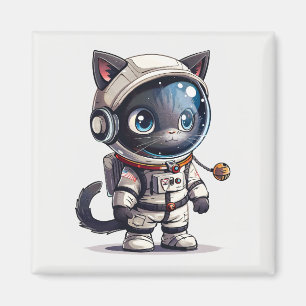 Astronaut Cat Magnet