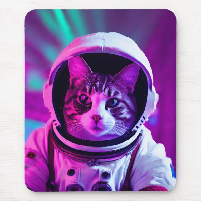 astronaut cat mouse pad (Front)