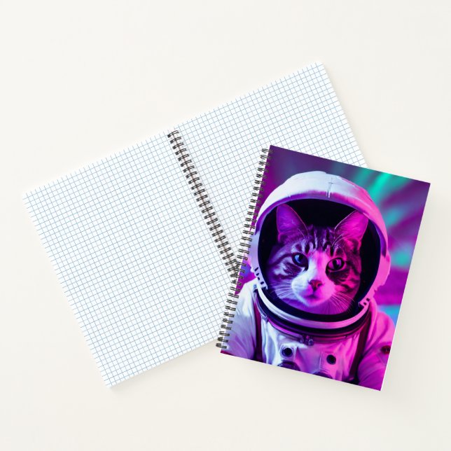 astronaut cat notebook (Inside)