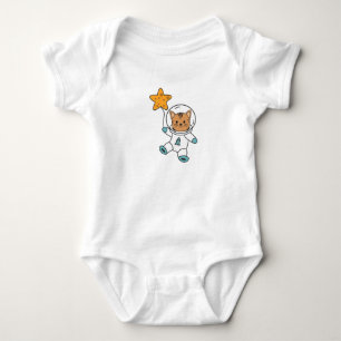 Astronaut Cat Planet Moon Star Space Baby Bodysuit
