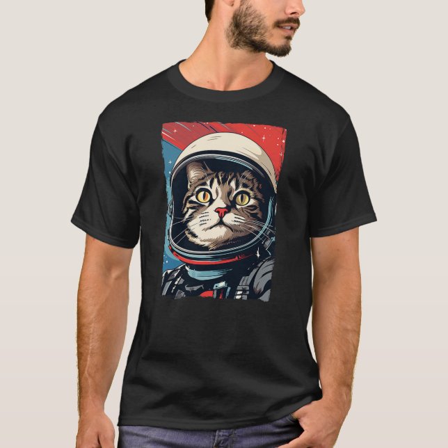 Astronaut Cat Shirt Kids Space Cat Astronaut Cat M (Front)