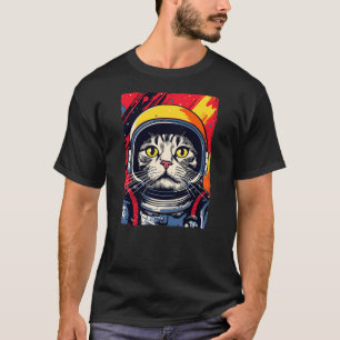 Astronaut Cat Shirt Kids Space Cat Astronaut Cat M