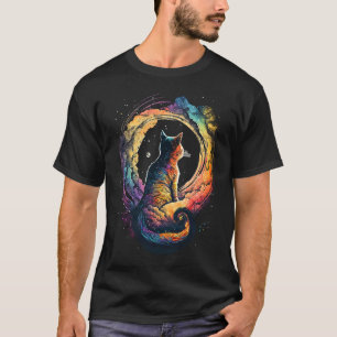 Astronaut Cat Space Imaginary Colourful Graphic T-Shirt