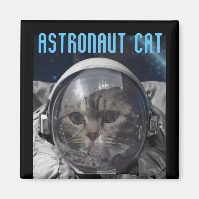 ASTRONAUT CAT SPACE MAGNETS (Front)