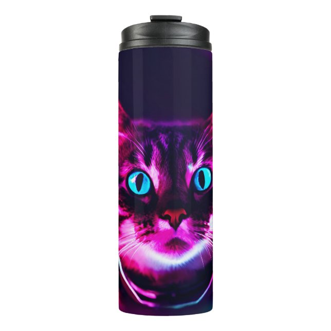 astronaut cat thermal tumbler (Front)