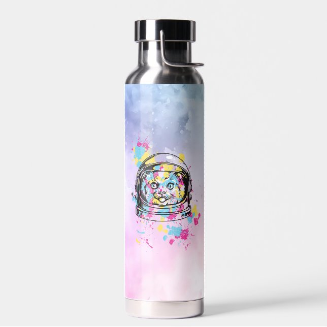 Astronaut Cat Water Bottle (Left)