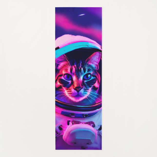 astronaut cat yoga mat (Front)