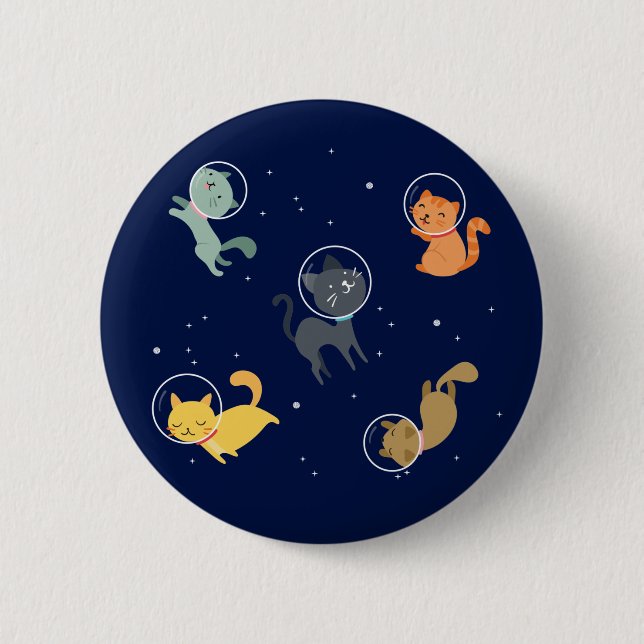 Astronaut Cats In Space 6 Cm Round Badge (Front)
