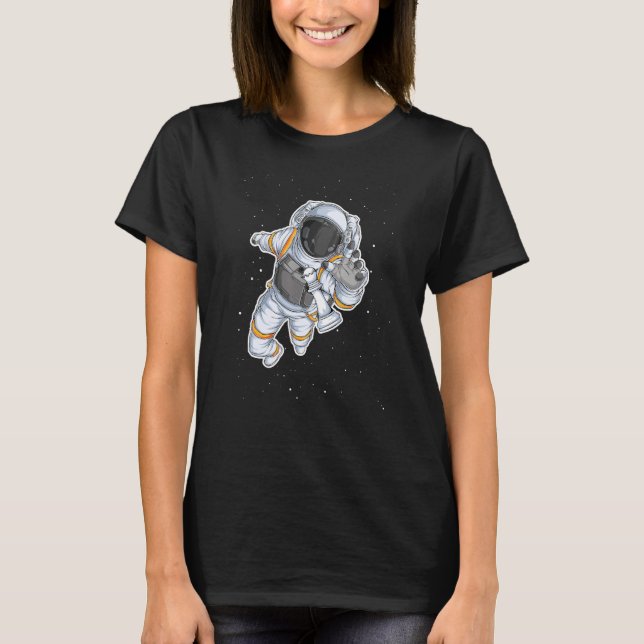 Astronaut Chess Piece Queen Nerd Geek space gift T-Shirt (Front)