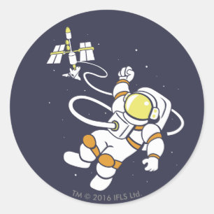 Astronaut Classic Round Sticker