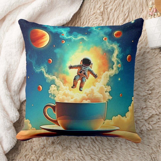 Astronaut Coffee Dream Cushion (Blanket)