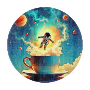Astronaut Coffee Dream Cutting Board