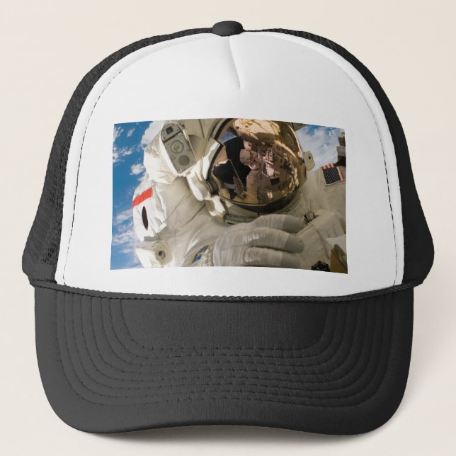 Astronaut Cool Outer Space Pictures Cool  Space Trucker Hat (Front)