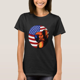 Astronaut Cosmonaut USA US American Flag Space Roc T-Shirt