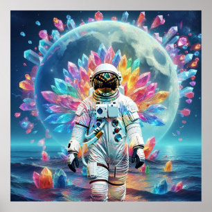 Astronaut Crystal Dream Poster