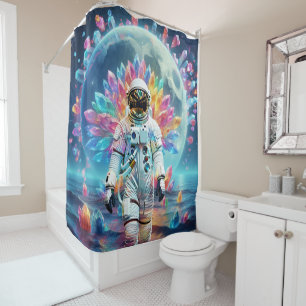 Astronaut Crystal Dream Shower Curtain