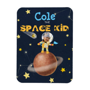 👨🚀 Astronaut cute Space theme Custom Photo Name Magnet