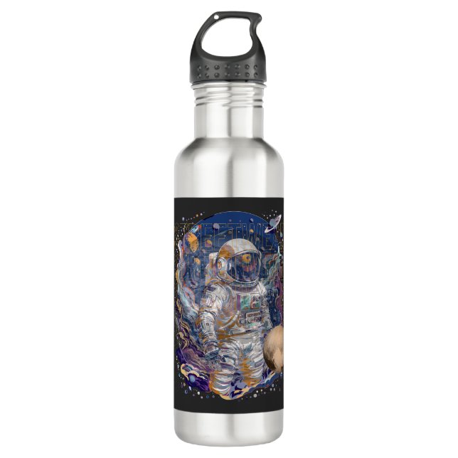Astronaut design 710 ml water bottle (Front)