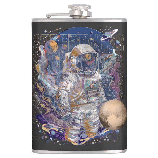 Astronaut design hip flask (Front)